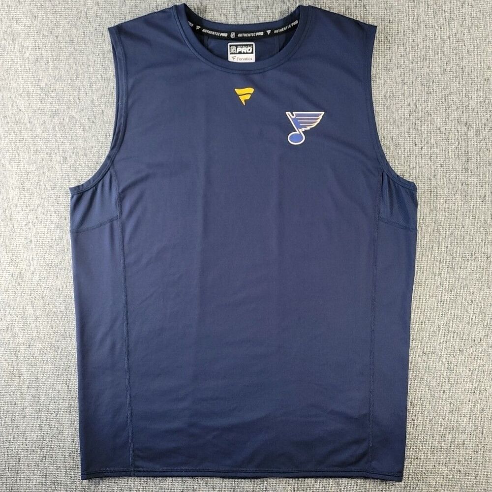 Fanatics Authentic Pro St Louis Blues Shirt Mens 2XL Sleeveless Training NHL